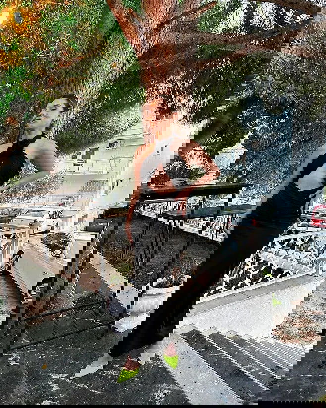 Dress Floral Stitched Backless Halter Strap Hip