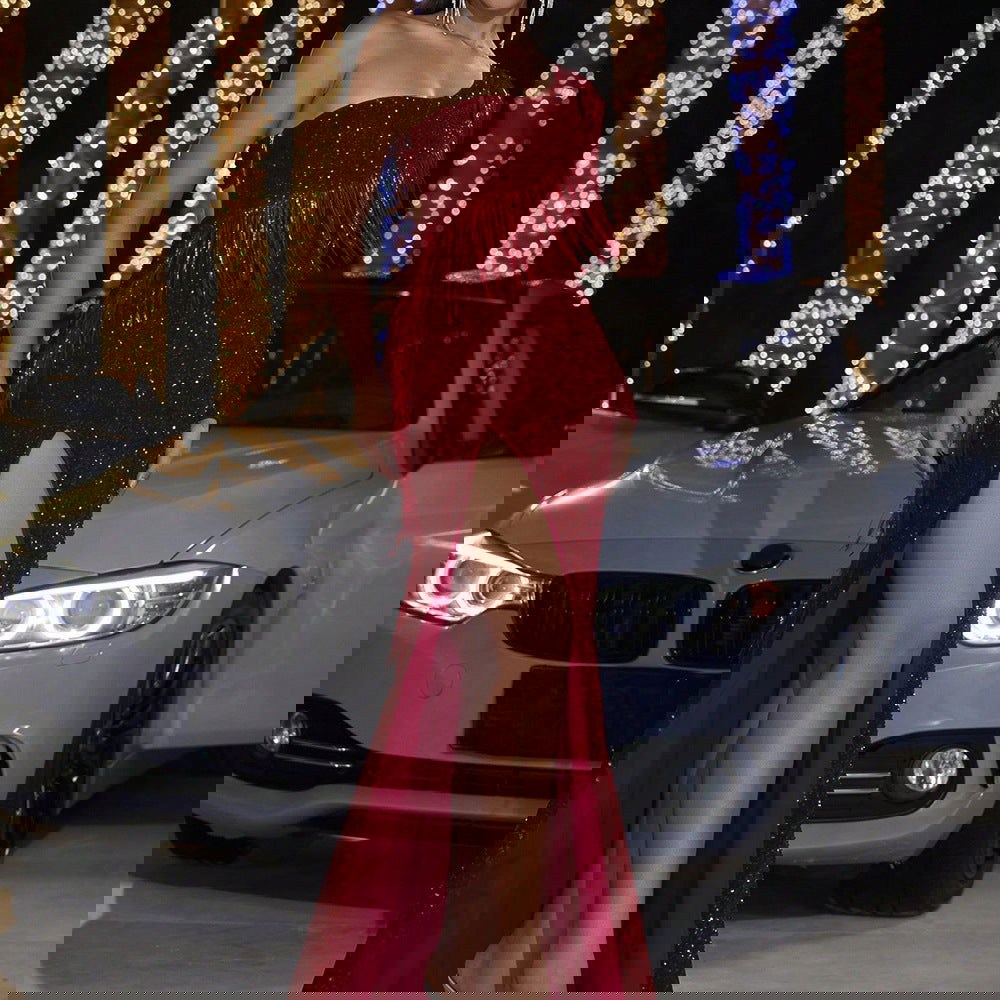 Dress Sequined Tassel Backless Evening Dress