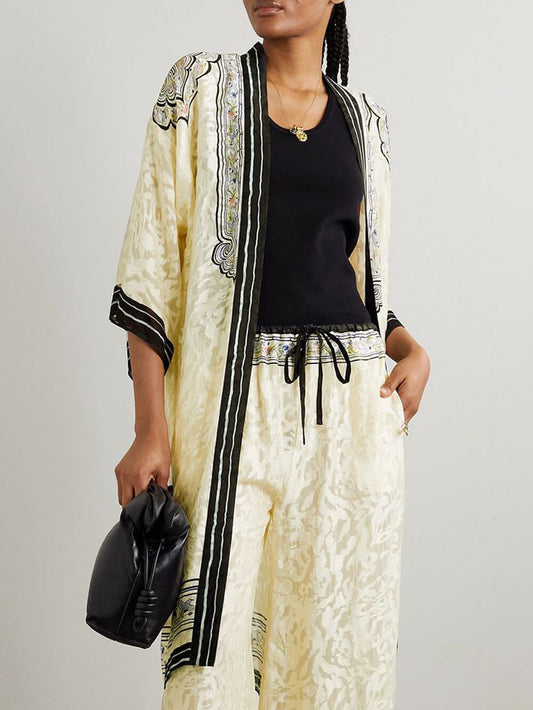 Unique Juniper Print Satin TunicTop