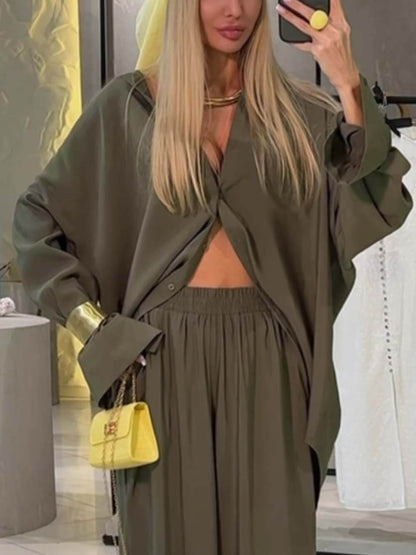 Unique Asymmetric Loose Button-Up Shirt