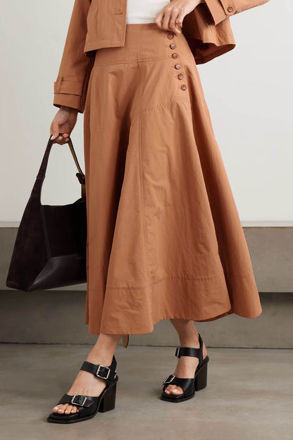 Delicate Cape-Effect Crinkled-Shell Jacket