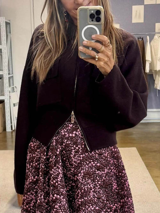 Classic Cropped Casual Coat