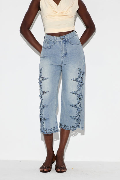 Ealdhelm Flower Cutout Jeans