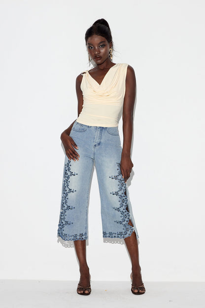Ealdhelm Flower Cutout Jeans