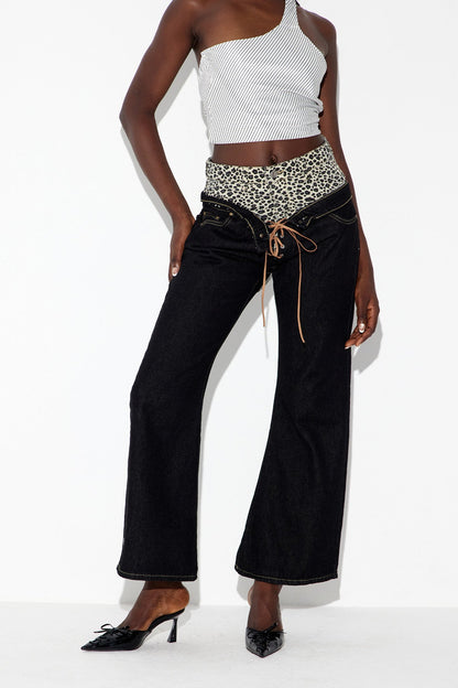 Ebenezer Leopard Star Jeans