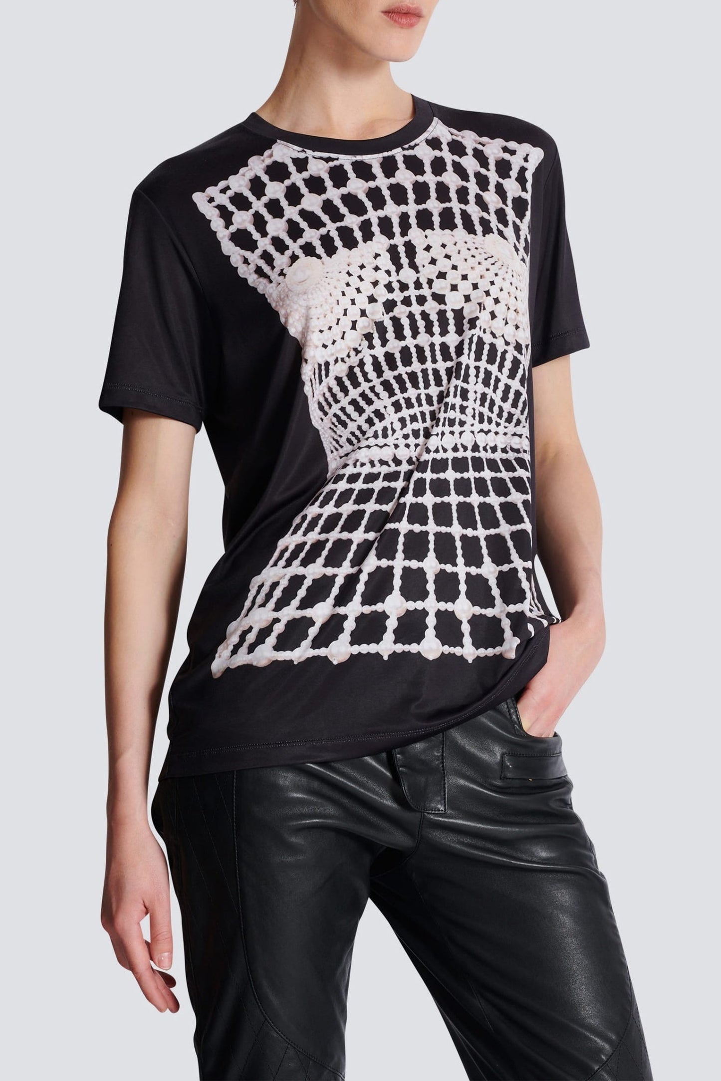 Edaline Pearl Print T-shirt