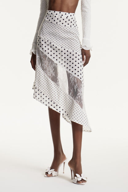 Edmunds Deconstruct Dot Lace Mini Skirt