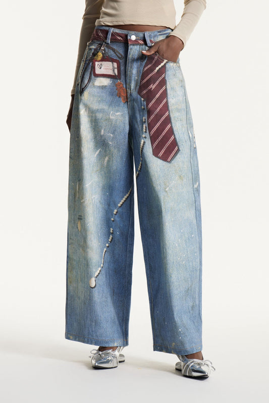 Edvaldo Print Baggy Jeans