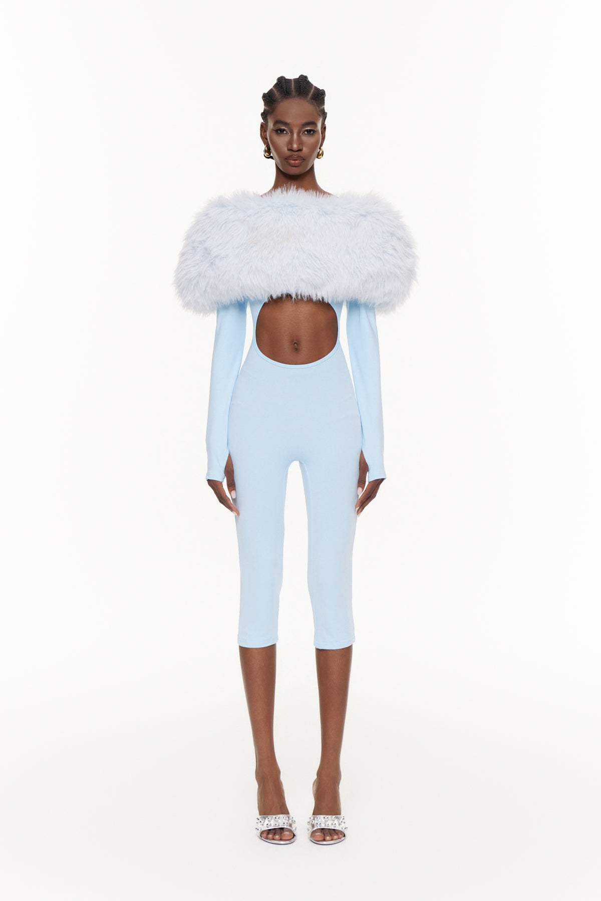 Egill Faux Fur Cutout Jumpsuit
