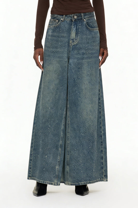 Eidel Rhinestone Jeans In Dark Blue