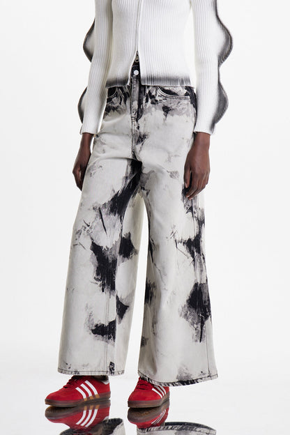 Ekain Bleached Wide Leg Jeans
