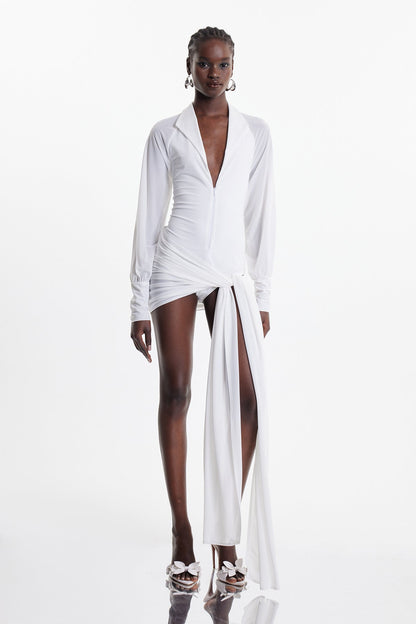 Ekaterina Tie Up Backless Bodysuit