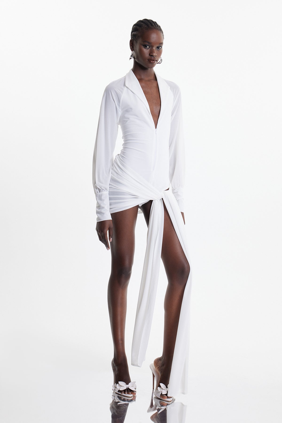 Ekaterina Tie Up Backless Bodysuit