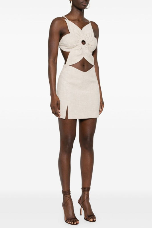 Elena Floral Cutout Mini Dress