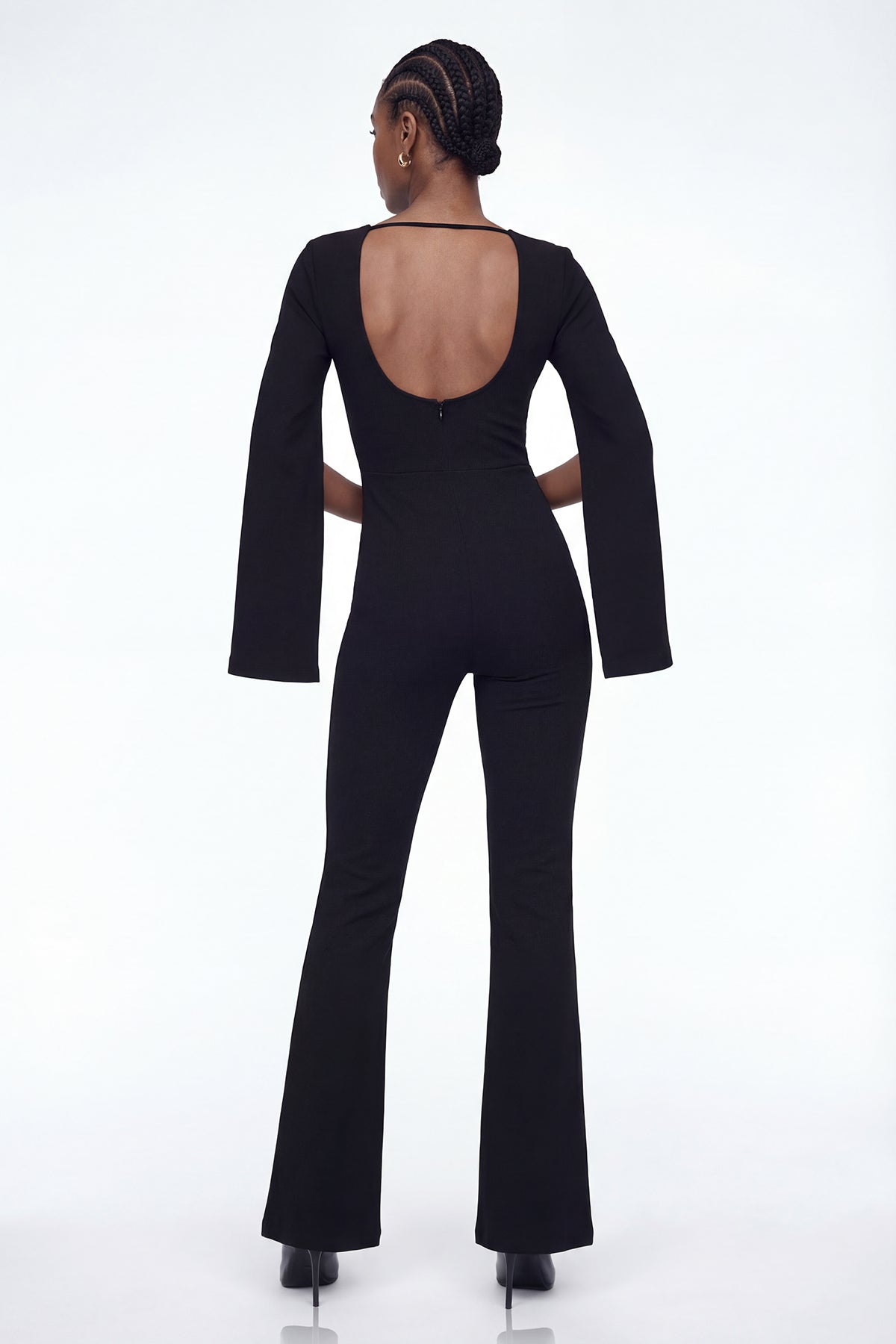 Elizabeth Cape Sleeve Cutout Jumpsuit