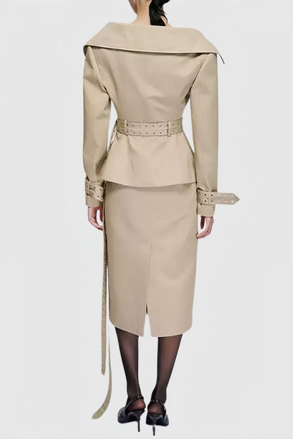 Ellina Double Breasted Short Trench