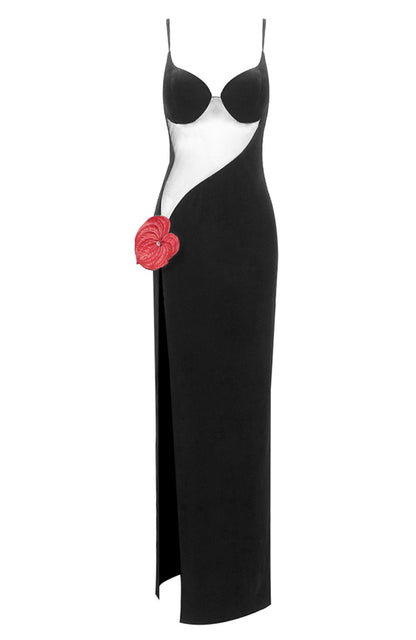 Eloise Velvet Slit Maxi Dress