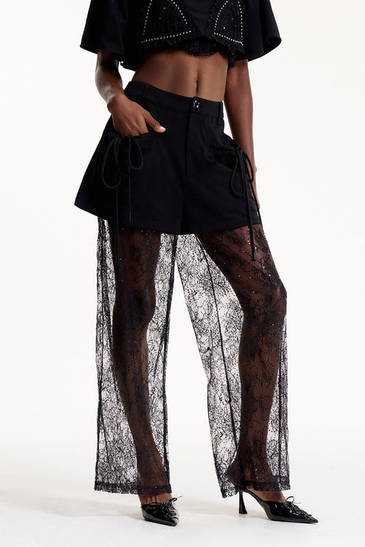Elvis Lace Sequin Pants