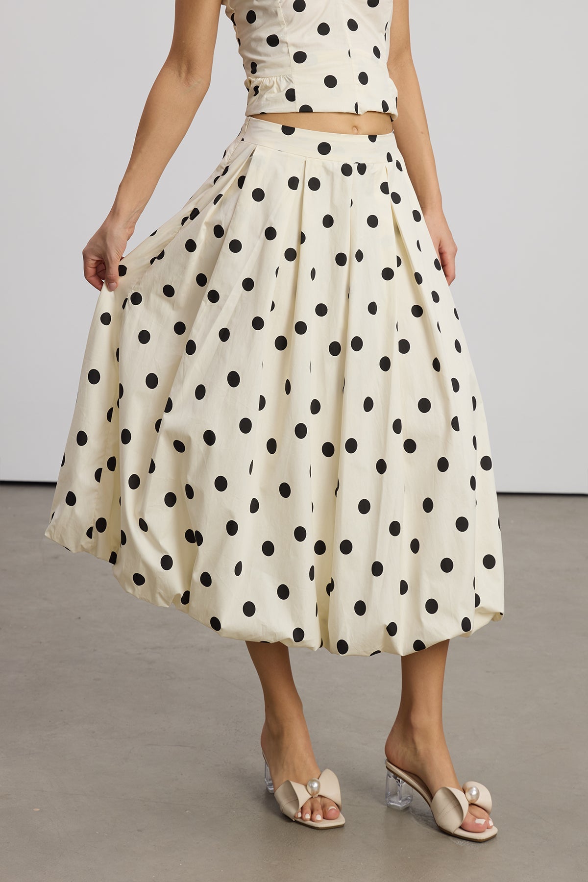 Elyo Dot Midi Skirt