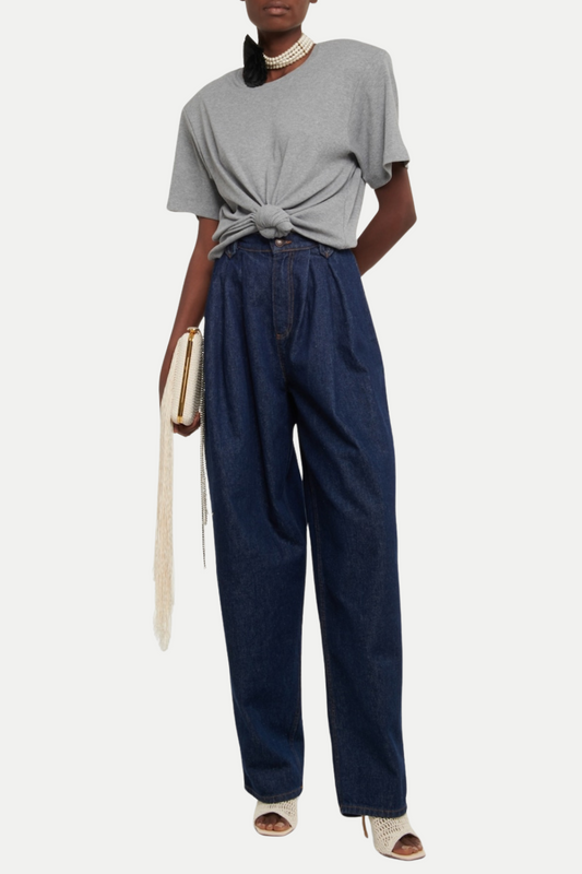 Orlina Knotted T-Shirt - Grey