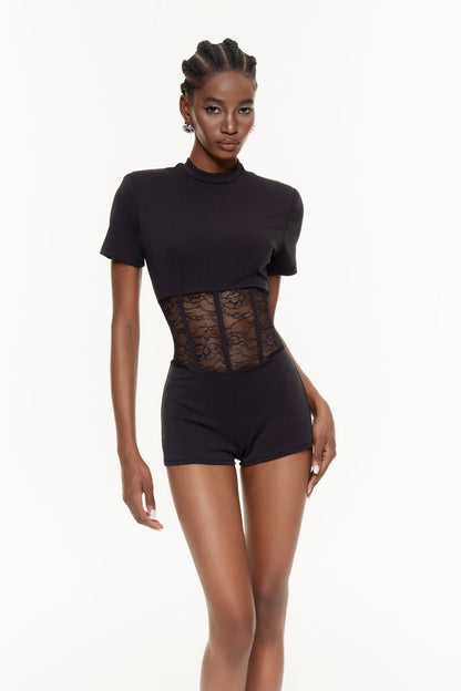 Fabiola Lace Deconstruct Playsuit