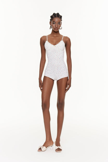 Faheem Spaghetti Print Playsuit