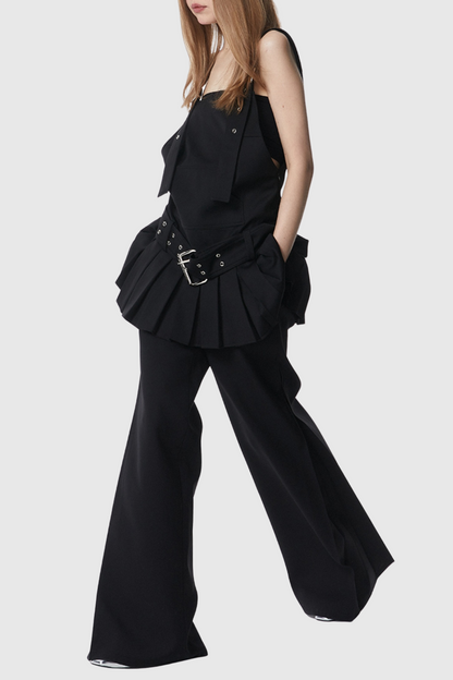 Fahri Belted Overall Mini Dress