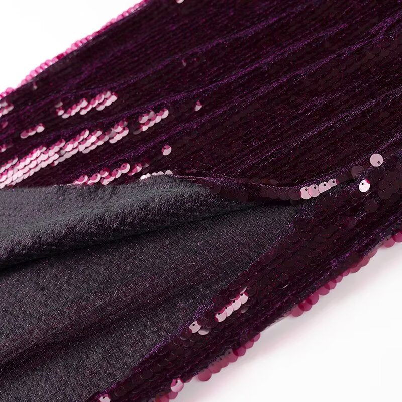 Fall Simple Thin Slim Fit Halter Sequ Dress