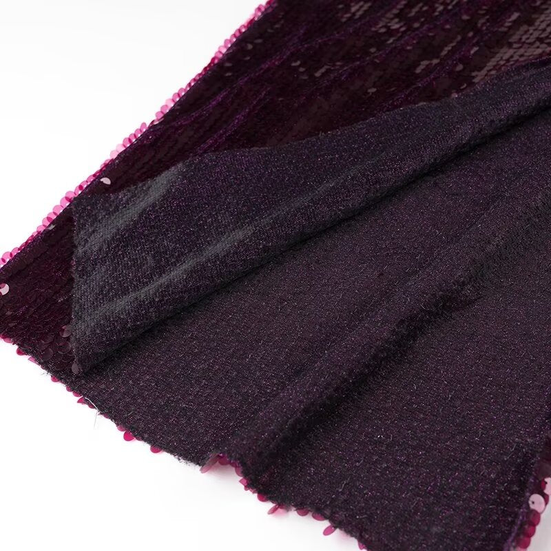 Fall Simple Thin Slim Fit Halter Sequ Dress