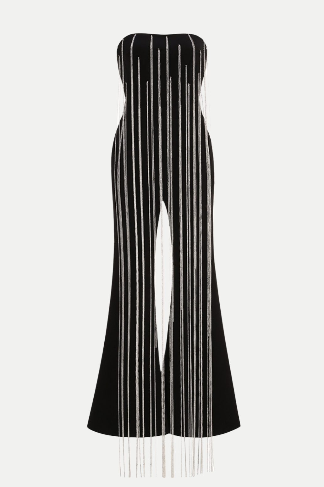 Farrar Chain-deatil Strapless Jumpsuit