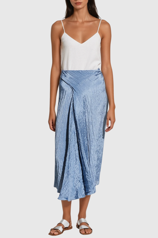 Faye Asymmetric Ruch Midi Skirt