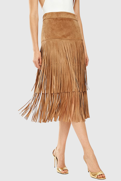 Fionn Fringe Sueded Skirt