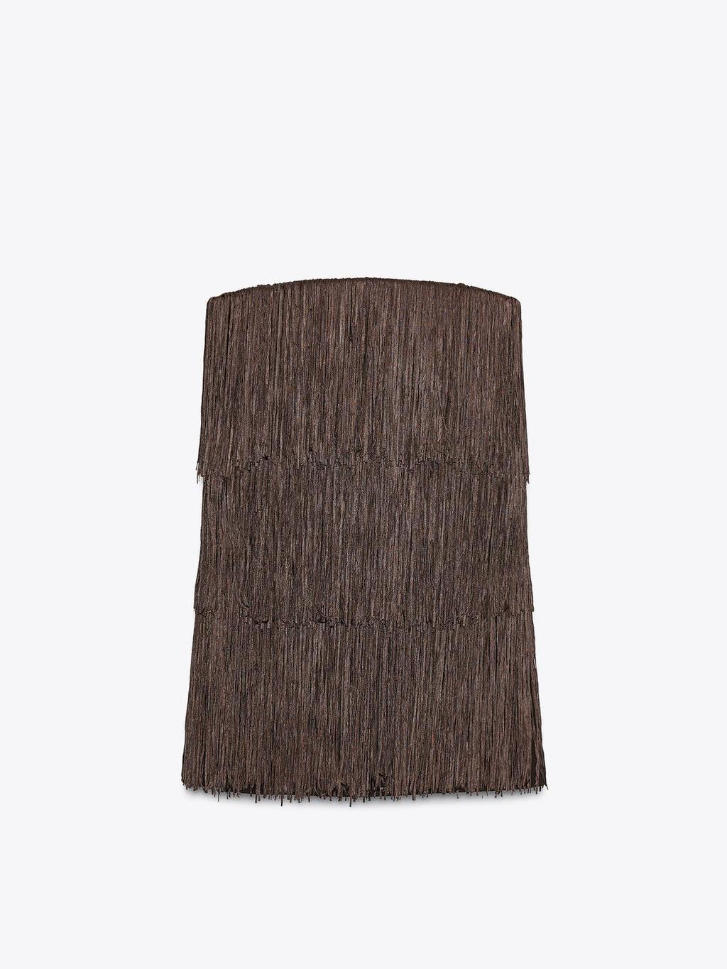 Strapless Fringe Mini Dress