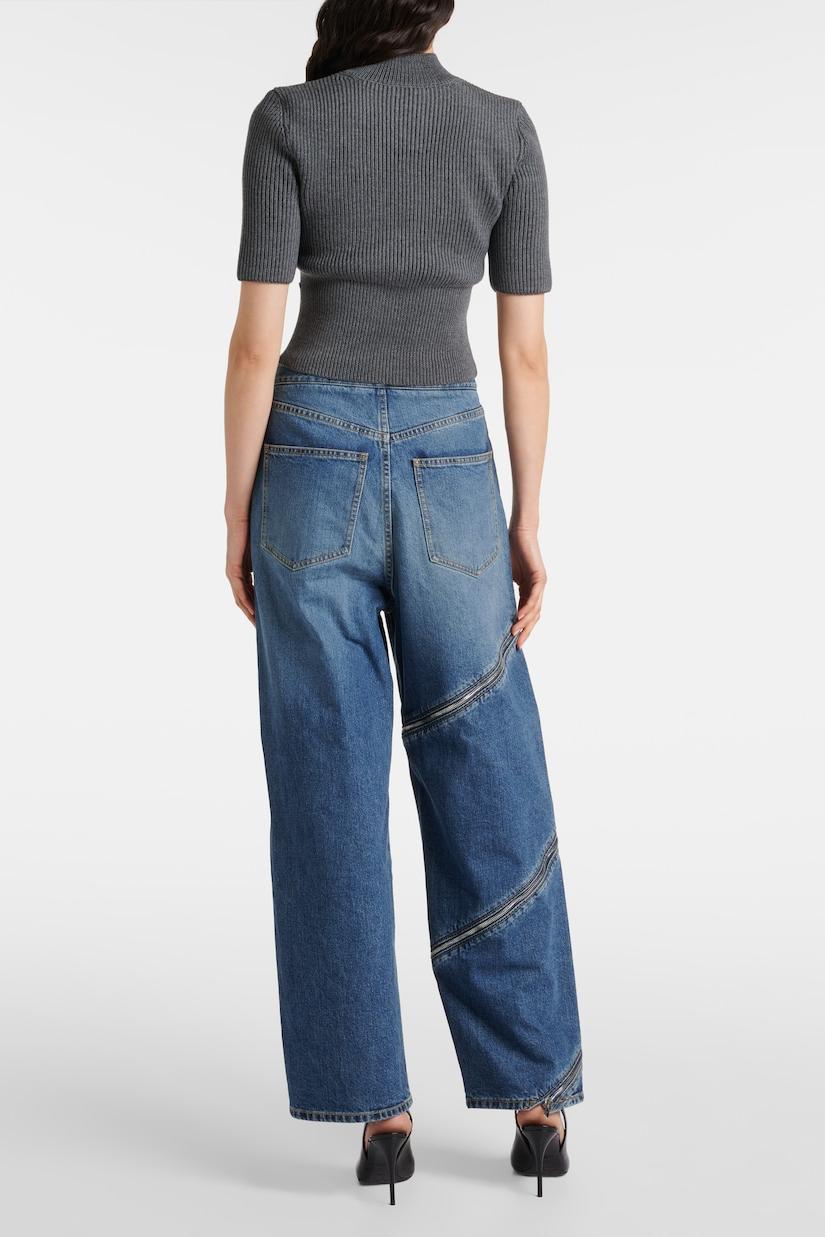 Gafna Spiral Zipper Jeans - Blue