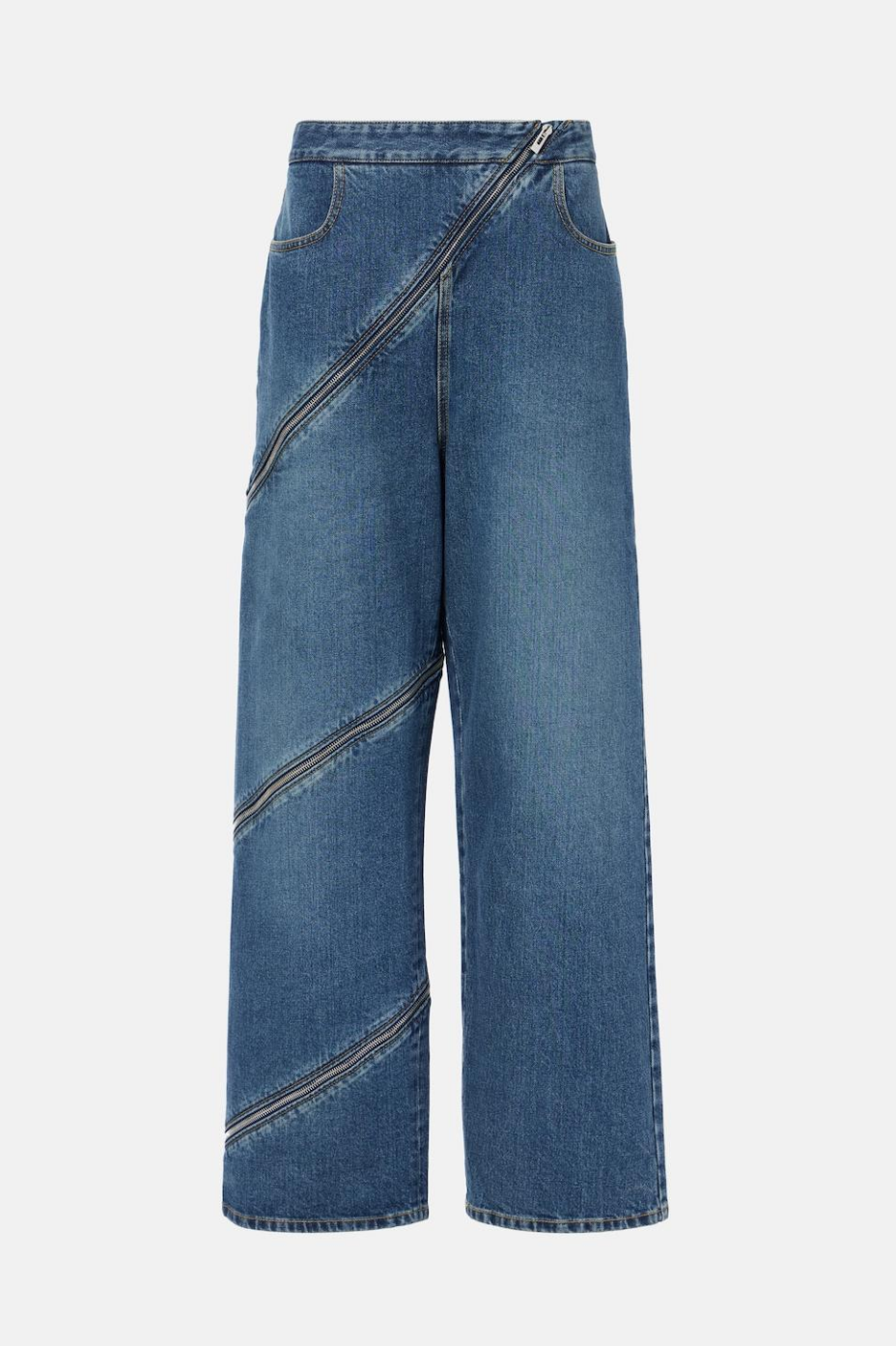 Gafna Spiral Zipper Jeans - Blue
