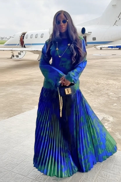 Sunflower Gold Pleated Maxi Dress