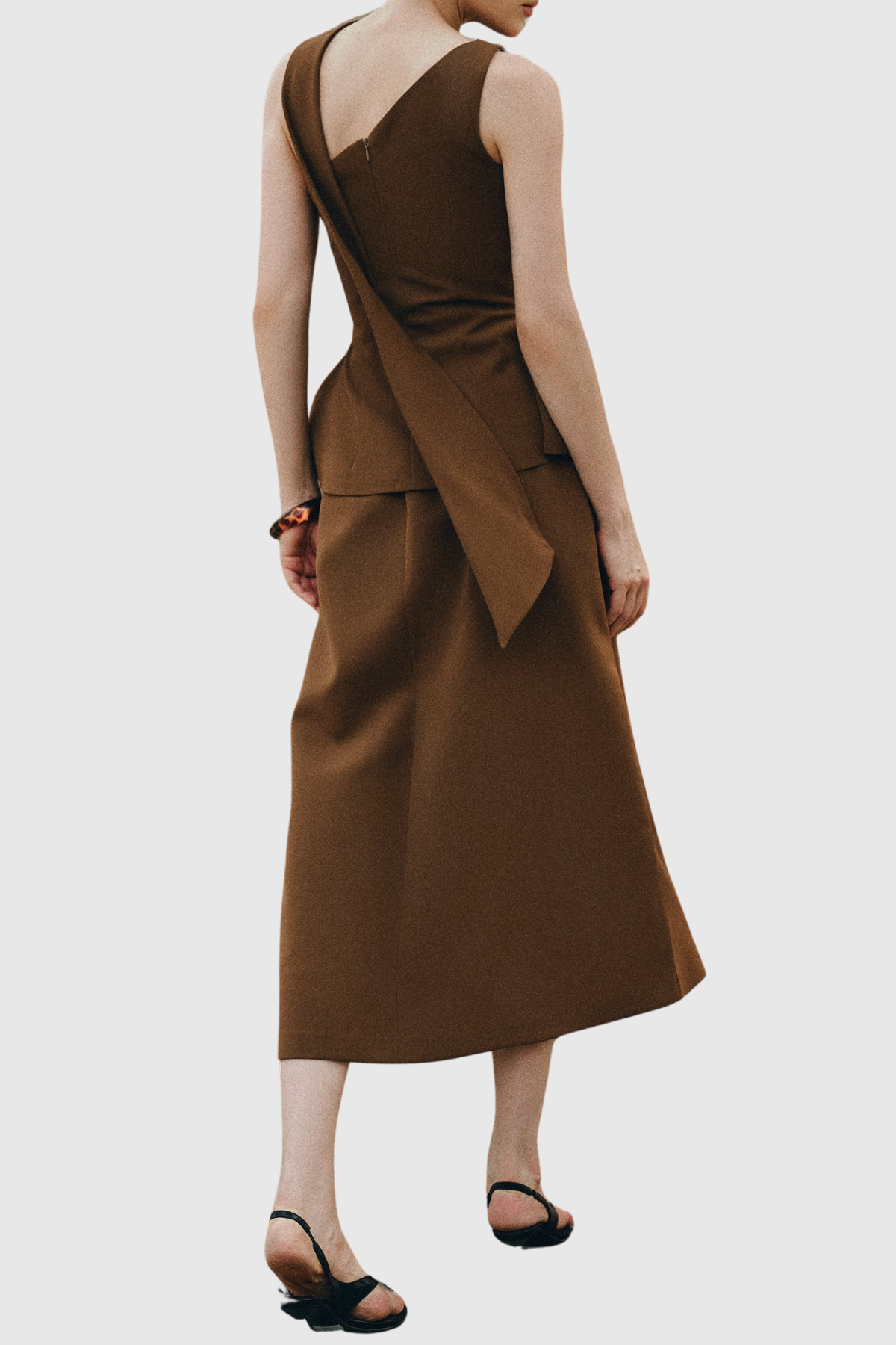 Grasa Scarf Top & Midi Skirt Set