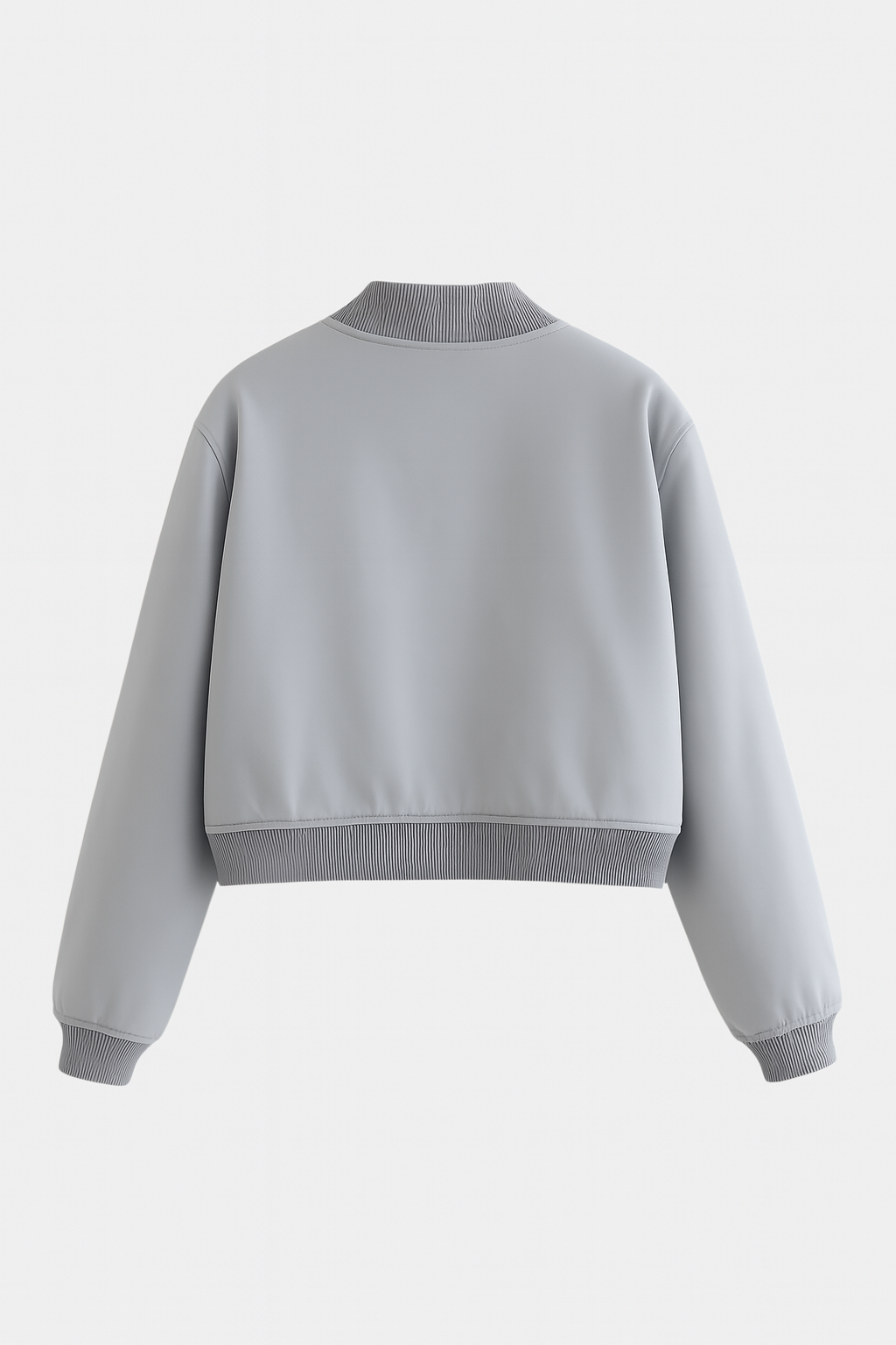 Maison Bomber Jacket | Ribbed O-Neck Button Front Relaxed Silhouette