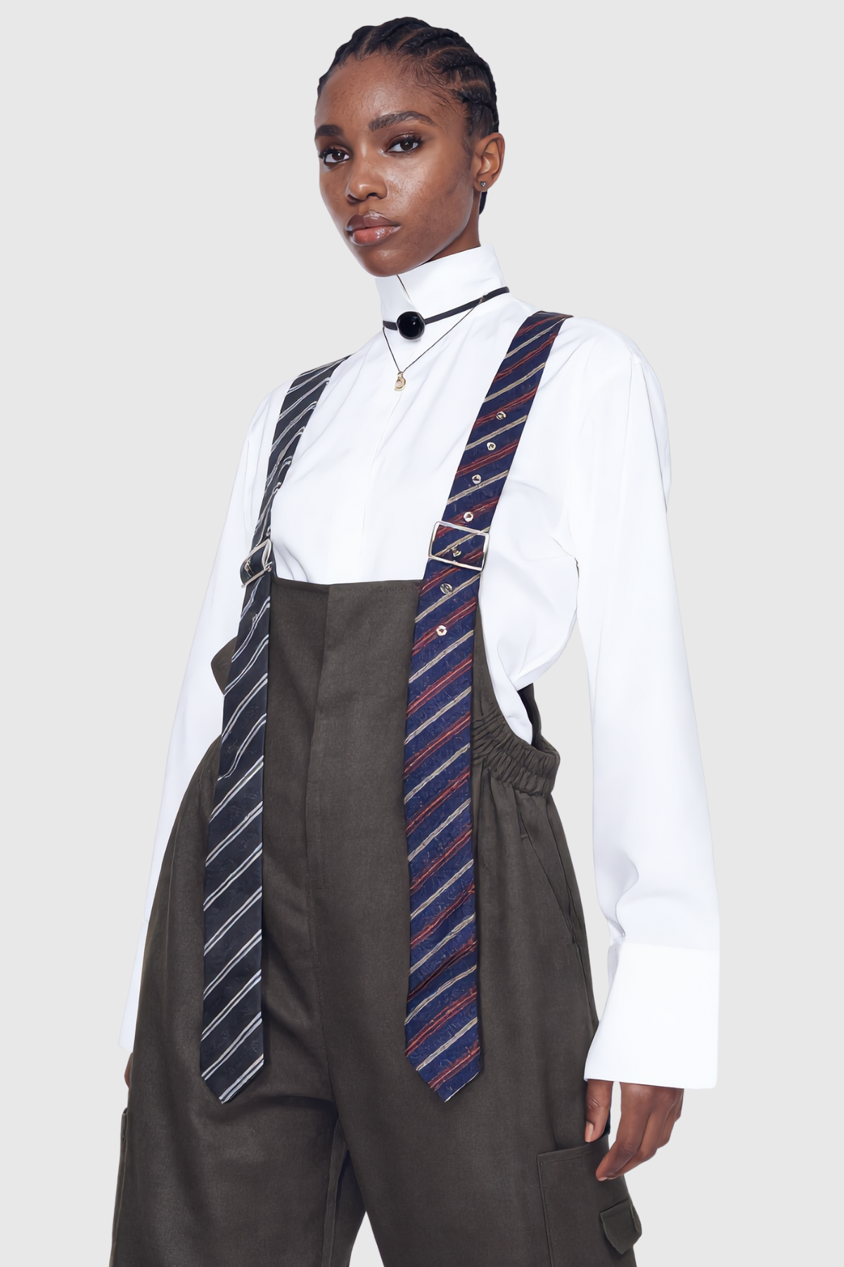 Hadye Tie Cargo Overalls - Green