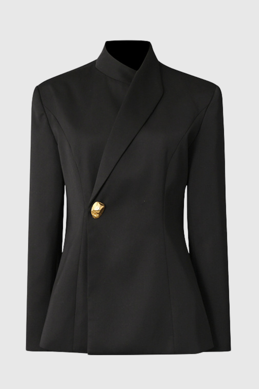 Hanka Metal Embellished Blazer & Pants Set - Black