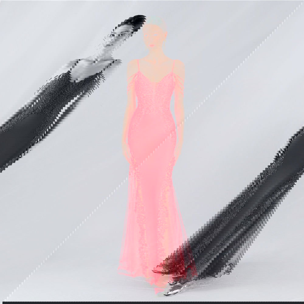 Heavy Embroidery Drilling Boning Corset Vest Lace Beaded High Fork Evening Dress