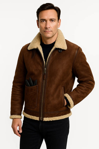 Men's Leather Jacket Lambskin Tailored Fit Warm Stylish Outerwear