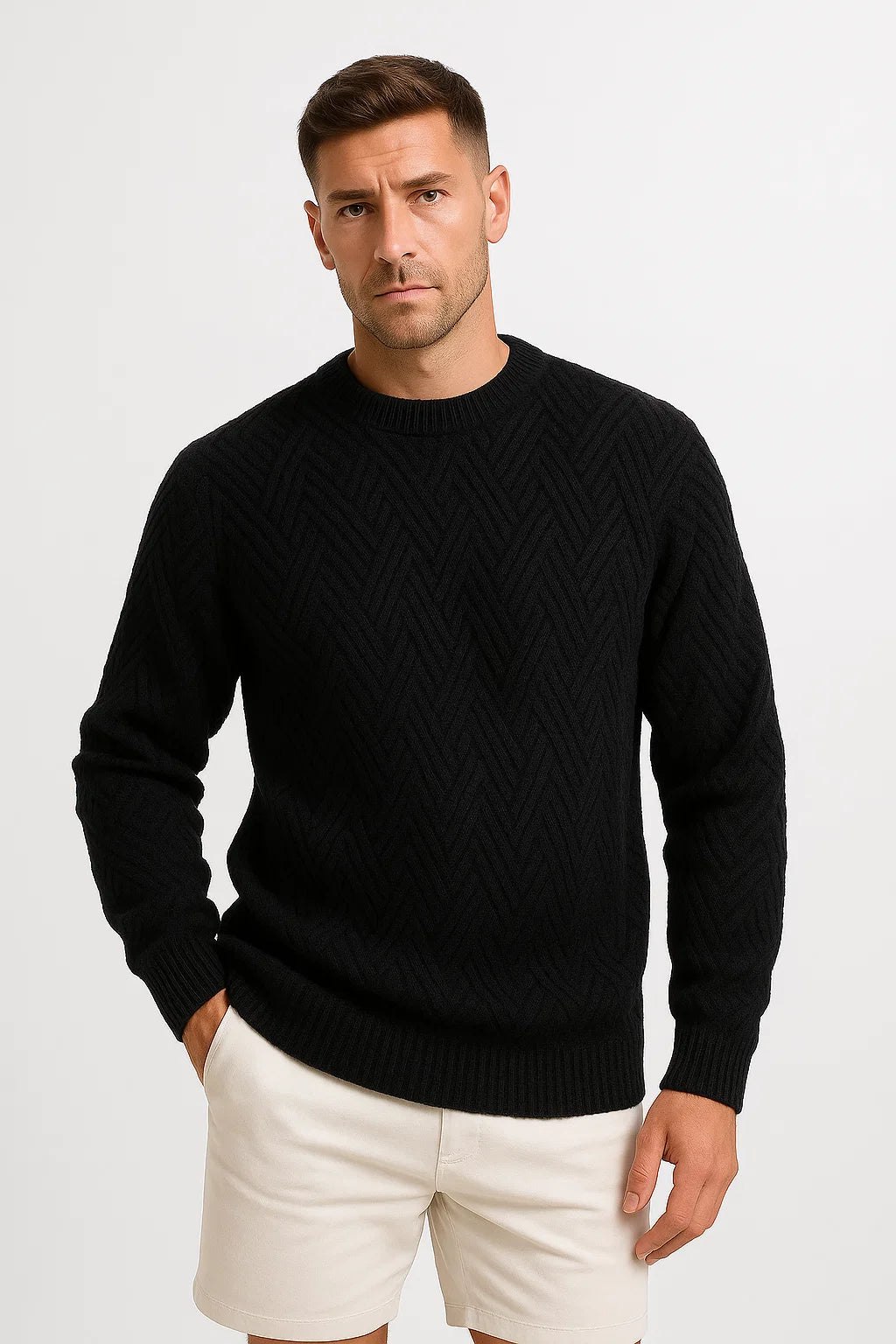 Aran Wool Sweater | Textured Knit | Relaxed Fit