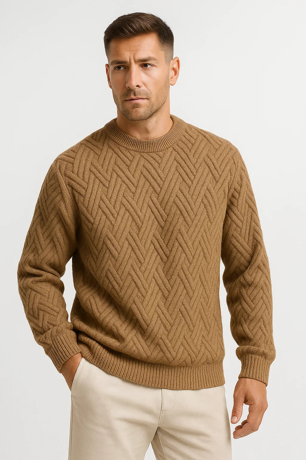 Aran Wool Sweater | Textured Knit | Relaxed Fit