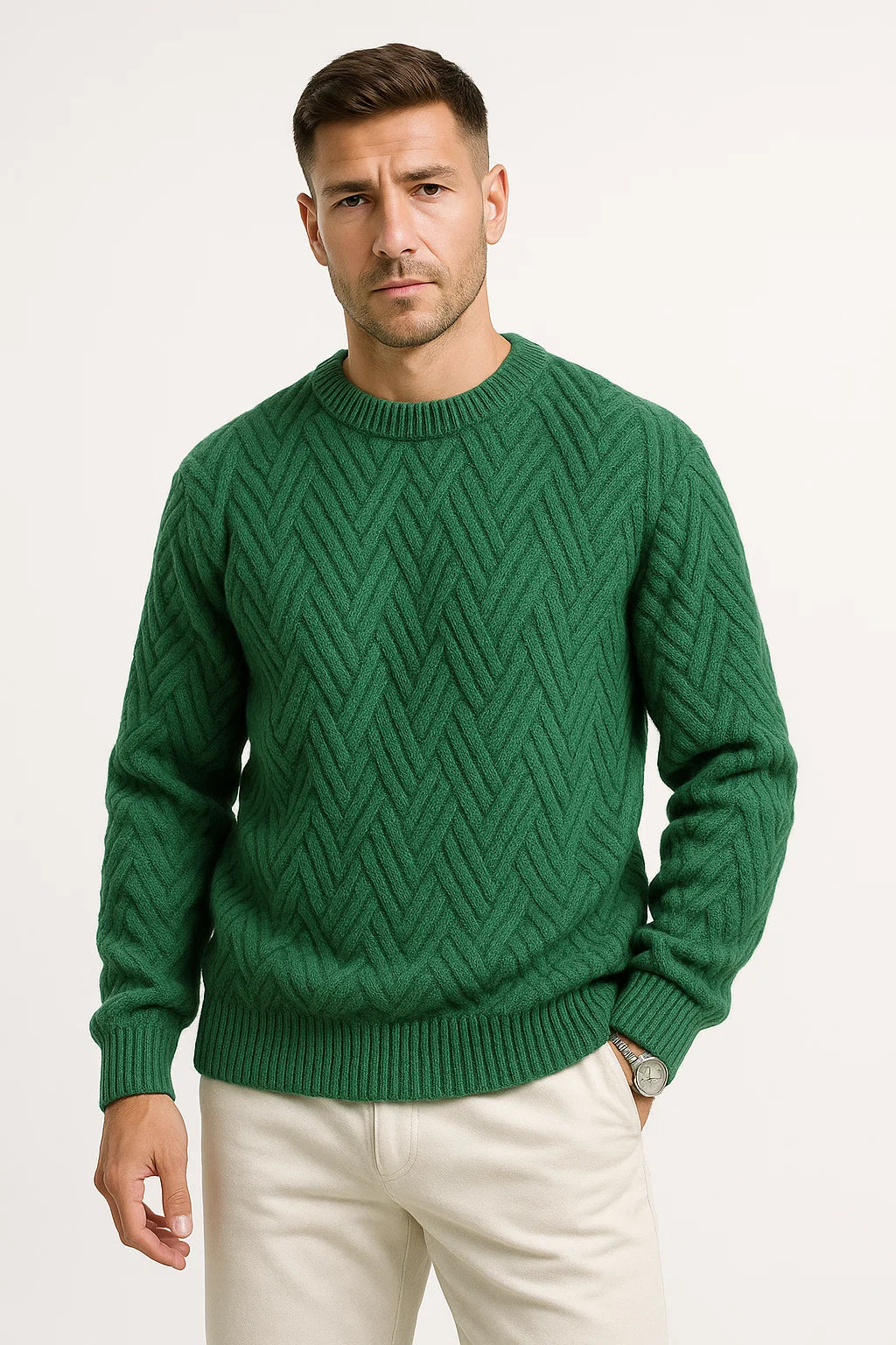 Aran Wool Sweater | Textured Knit | Relaxed Fit