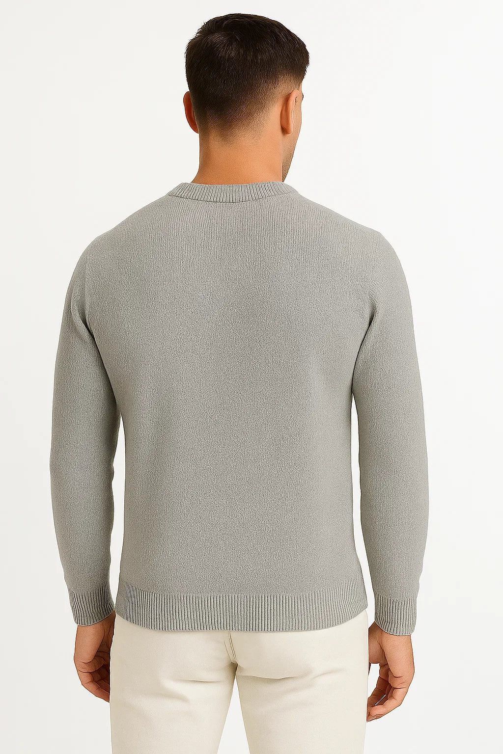 Crew Neck Knit Sweater | Wool Blend | Regular Fit