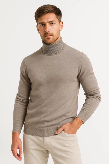 Men's Cashmere Blend Turtleneck | Maison Knitwear | Classic Fit