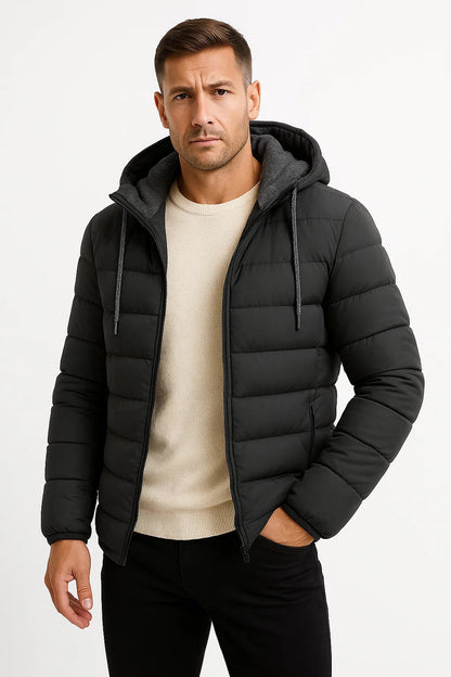 Men's Puffer Jacket | Lightweight Hooded Insulated Outerwear