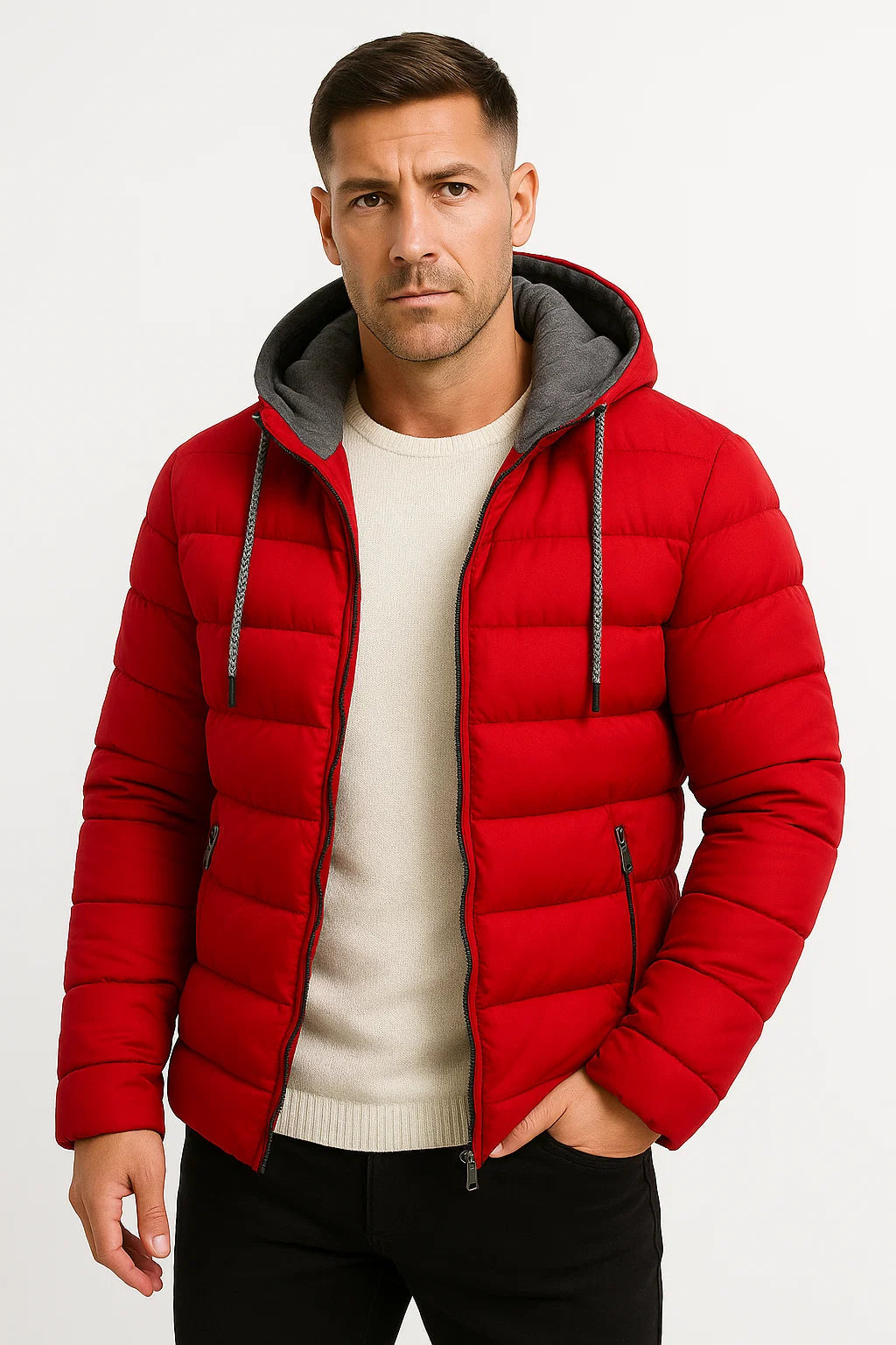 Men's Puffer Jacket | Lightweight Hooded Insulated Outerwear