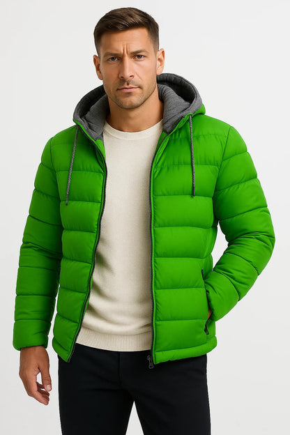 Men's Puffer Jacket | Lightweight Hooded Insulated Outerwear